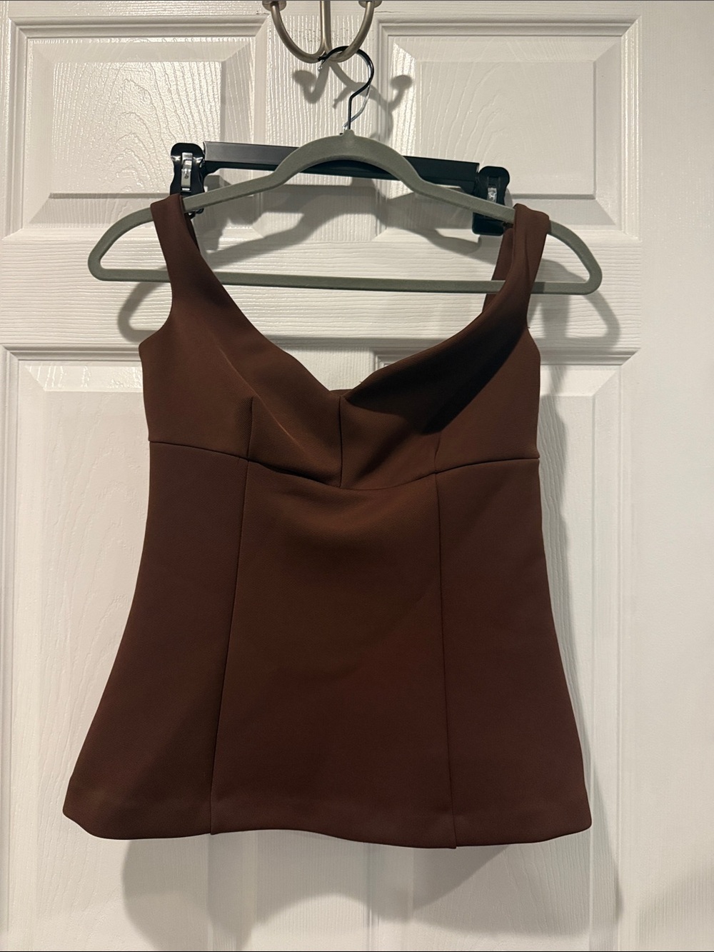 ZARA Women's Brown Structured Top